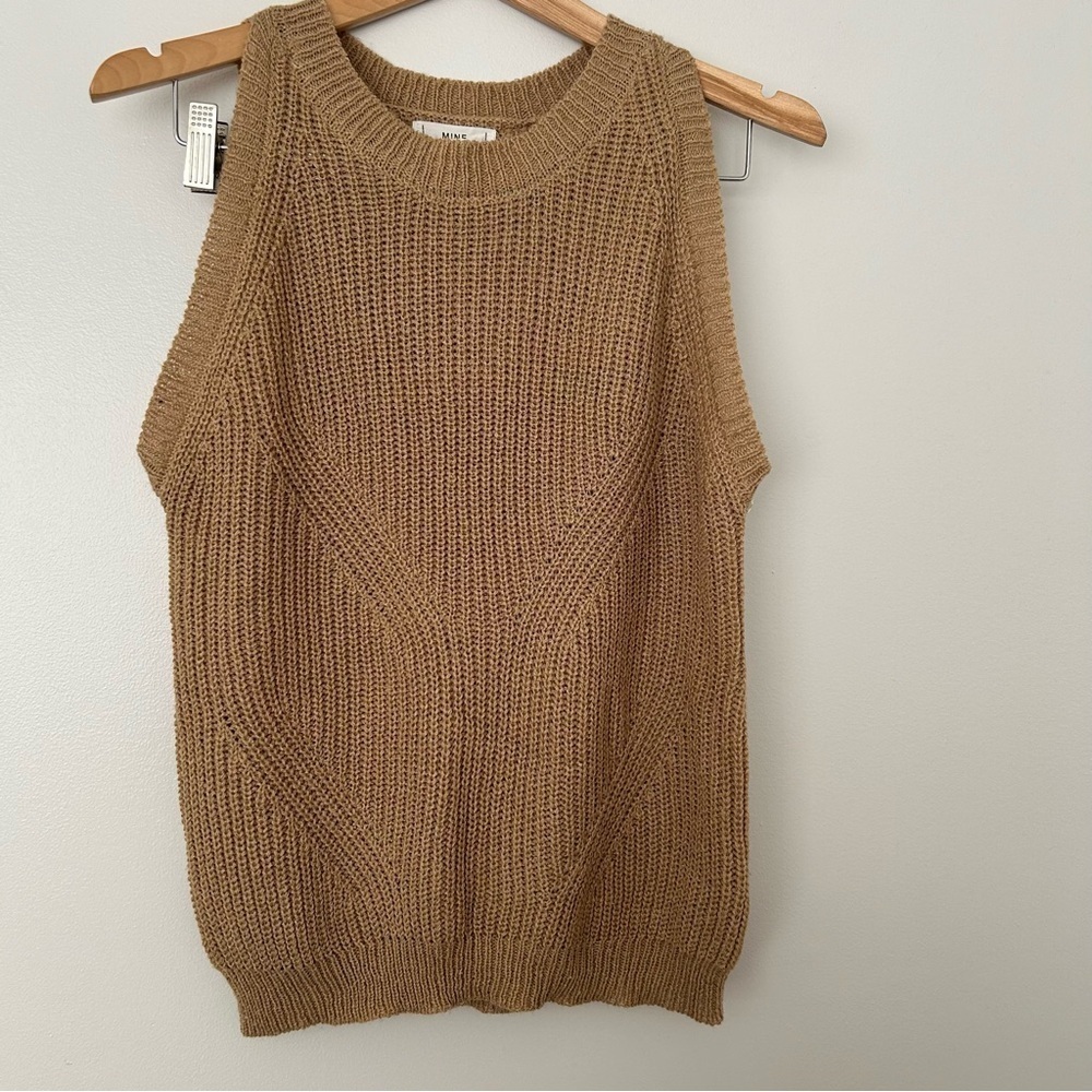 MINE sleeveless knit sweater tank M